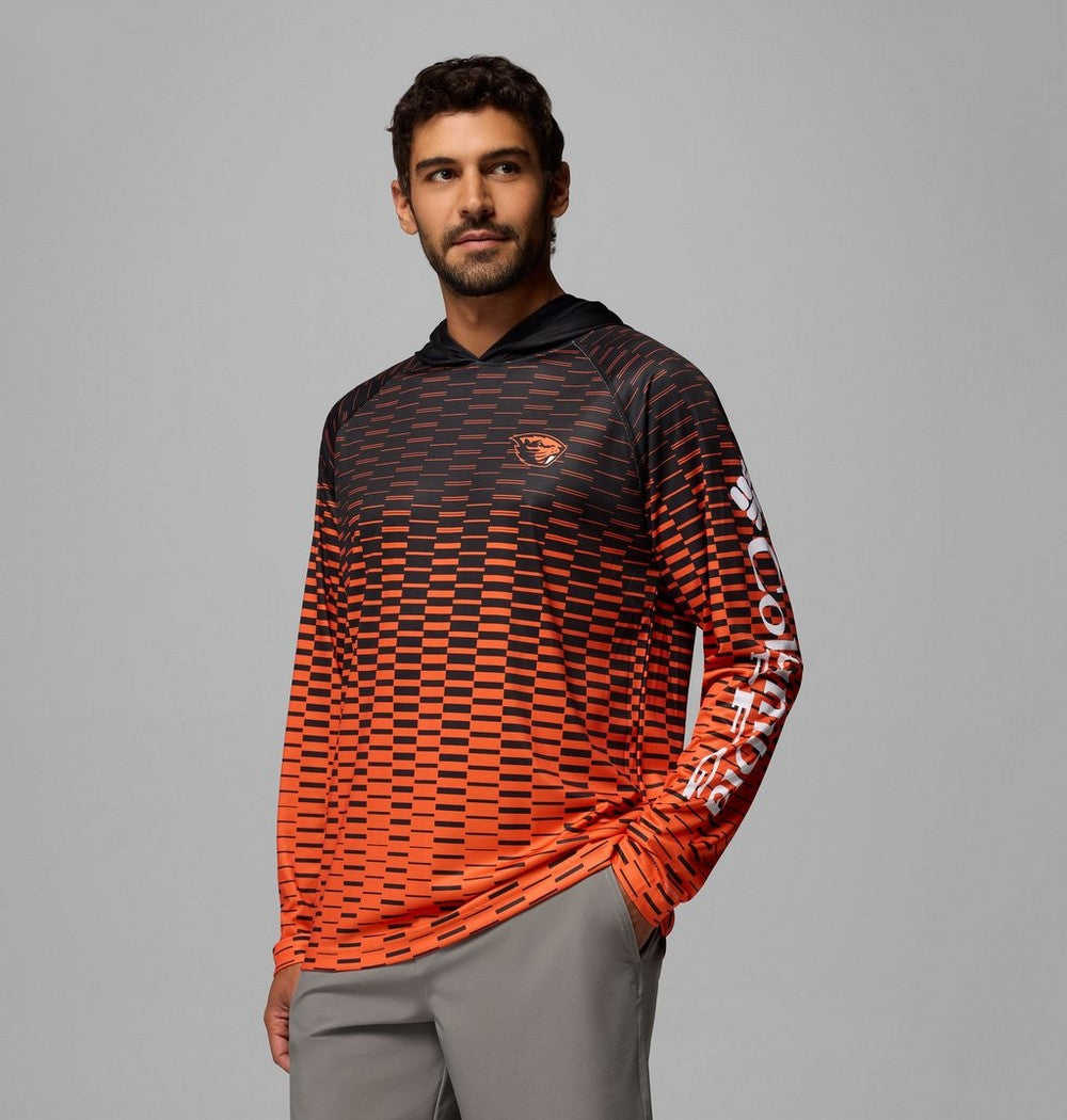 Men's UPF 50 Team Logo Sun Hoodie - Black