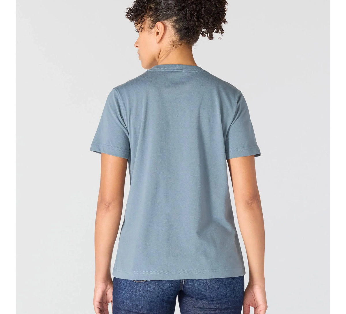 Women's Printed Pocket T-Shirt - Blue