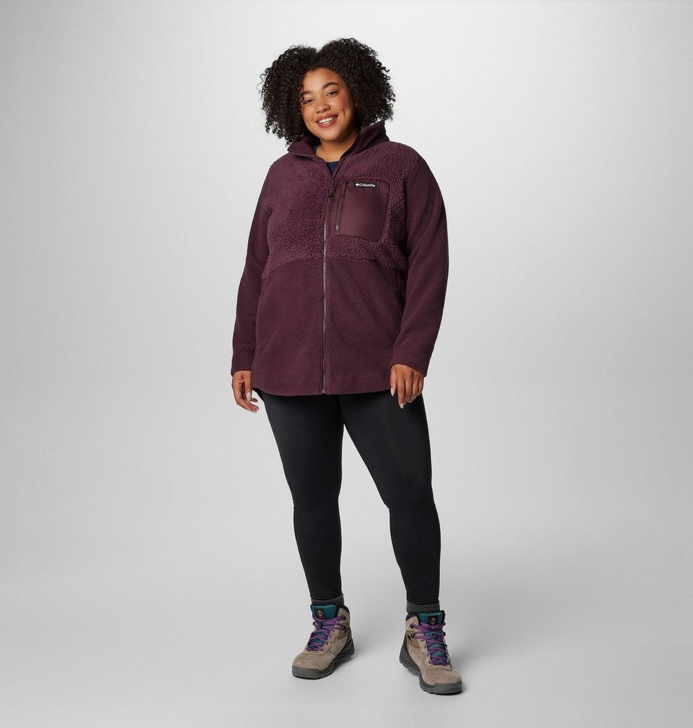 Women's Plus Sherpa Full-Zip Fleece - Grey