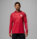 Men's UPF 50 Team Logo Sun Hoodie - Red