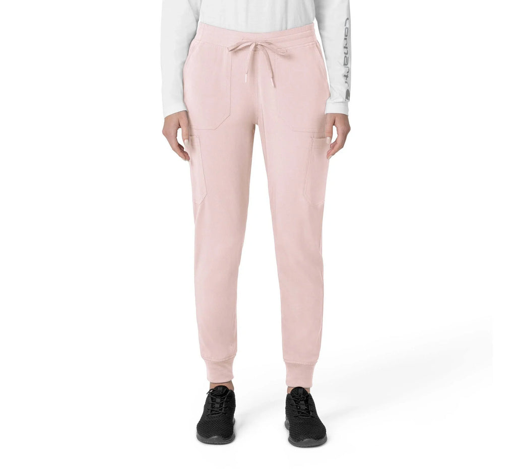 Women's Stretch Cargo Jogger Scrub Pants - Pink