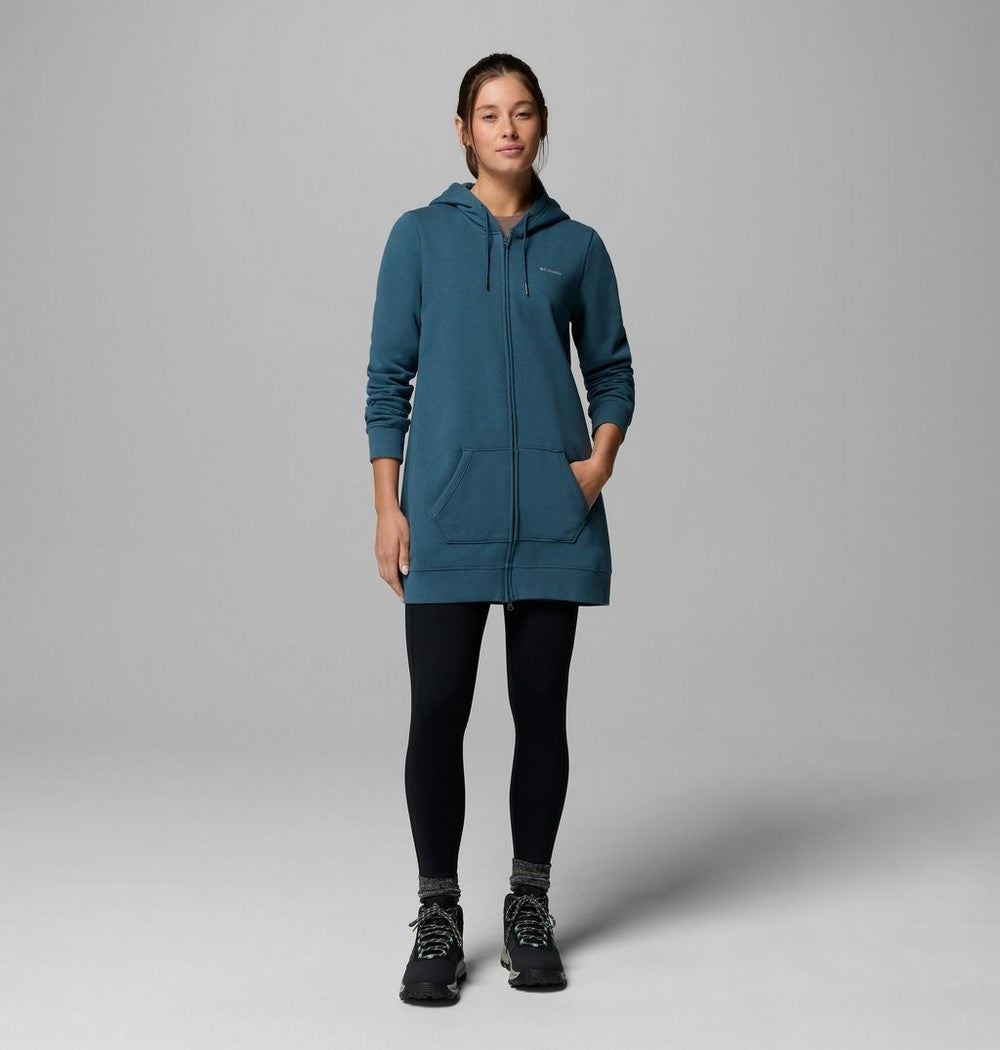 Women's Long Full-Zip Hoodie - Blue
