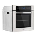 Empava 24 Inch Electric Single Wall Oven, 10 Cooking Functions, Stainless Steel