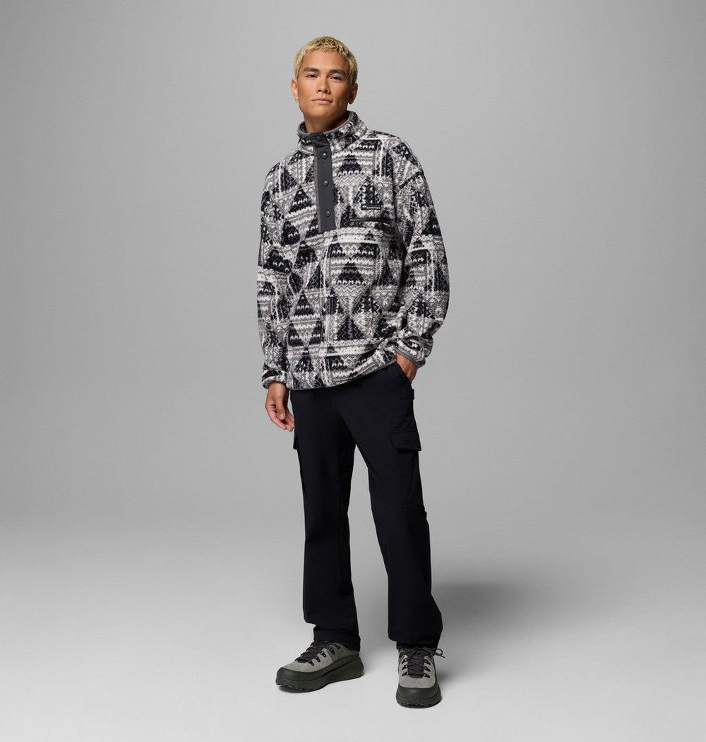 Men's Printed Half-Snap Fleece Pullover