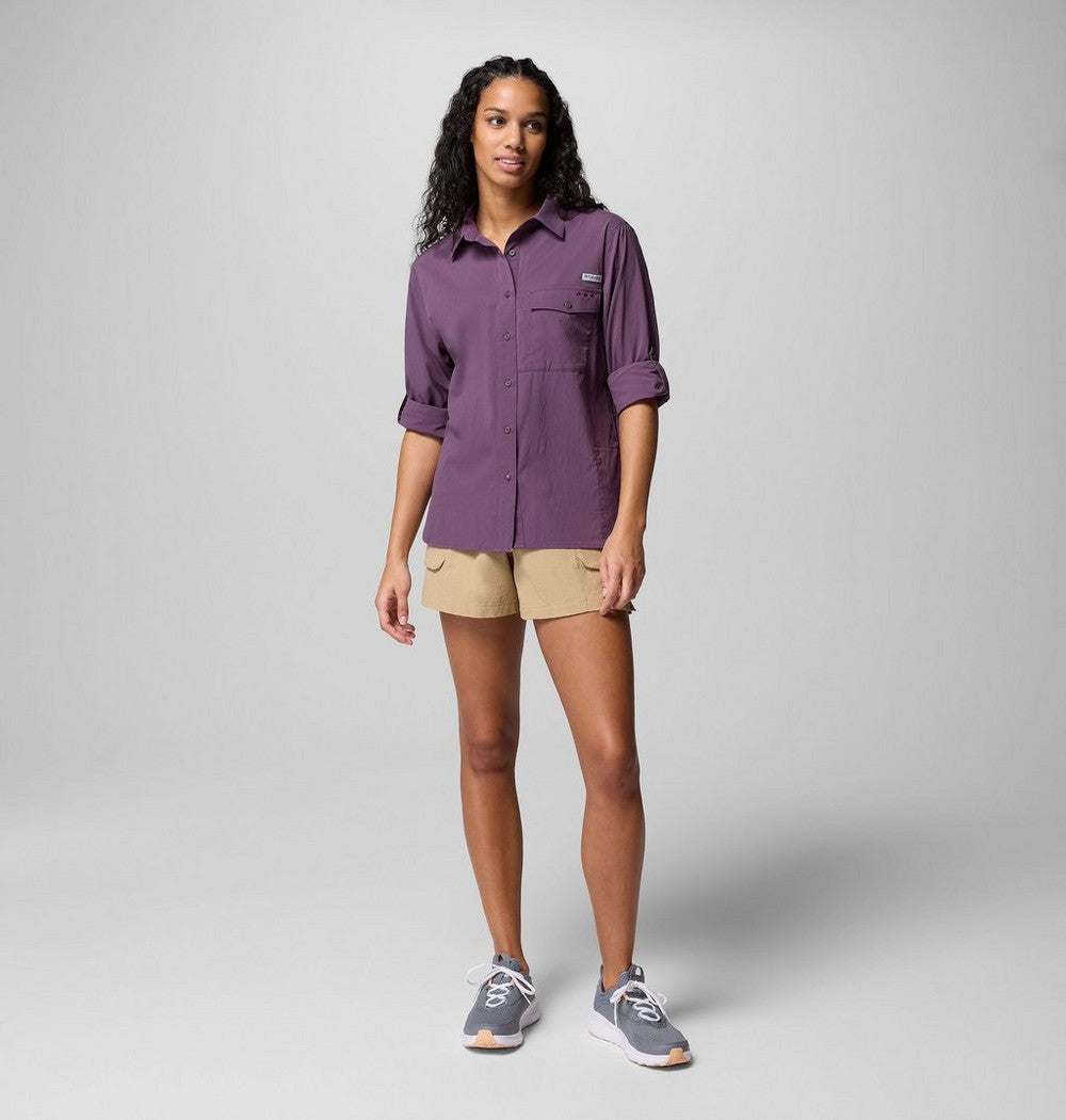 Women's UPF 50 Roll-Tab Fishing Shirt - Lavender