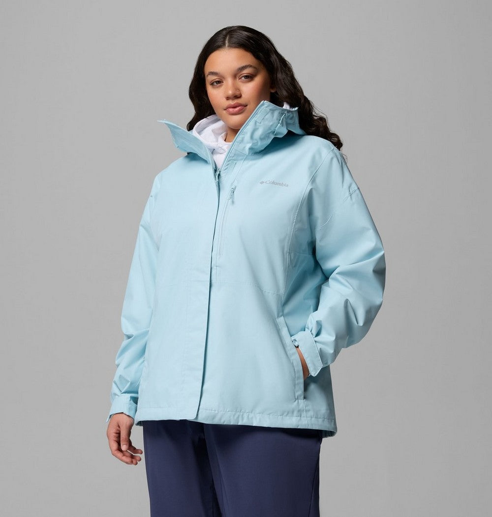 Women's Plus Size Waterproof Rain Jacket - Navy