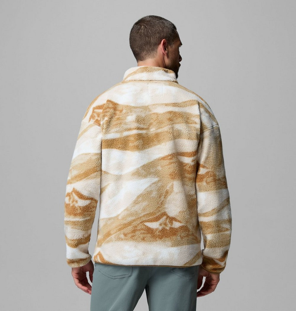 Men's Printed Half-Snap Fleece Pullover