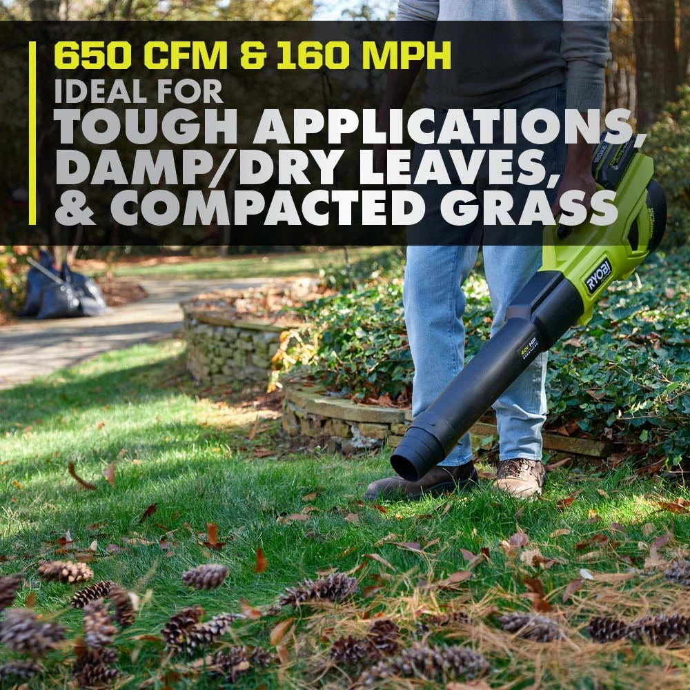 40V Brushless 650 CFM Cordless Leaf Blower Kit