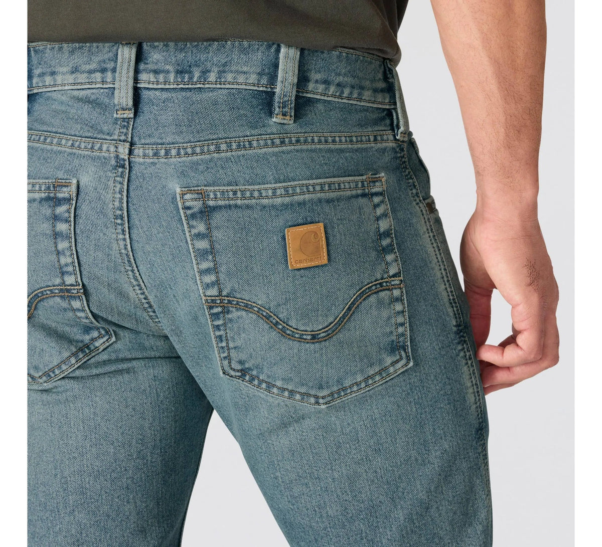 Men's Relaxed Bootcut Stretch Jeans - Blue