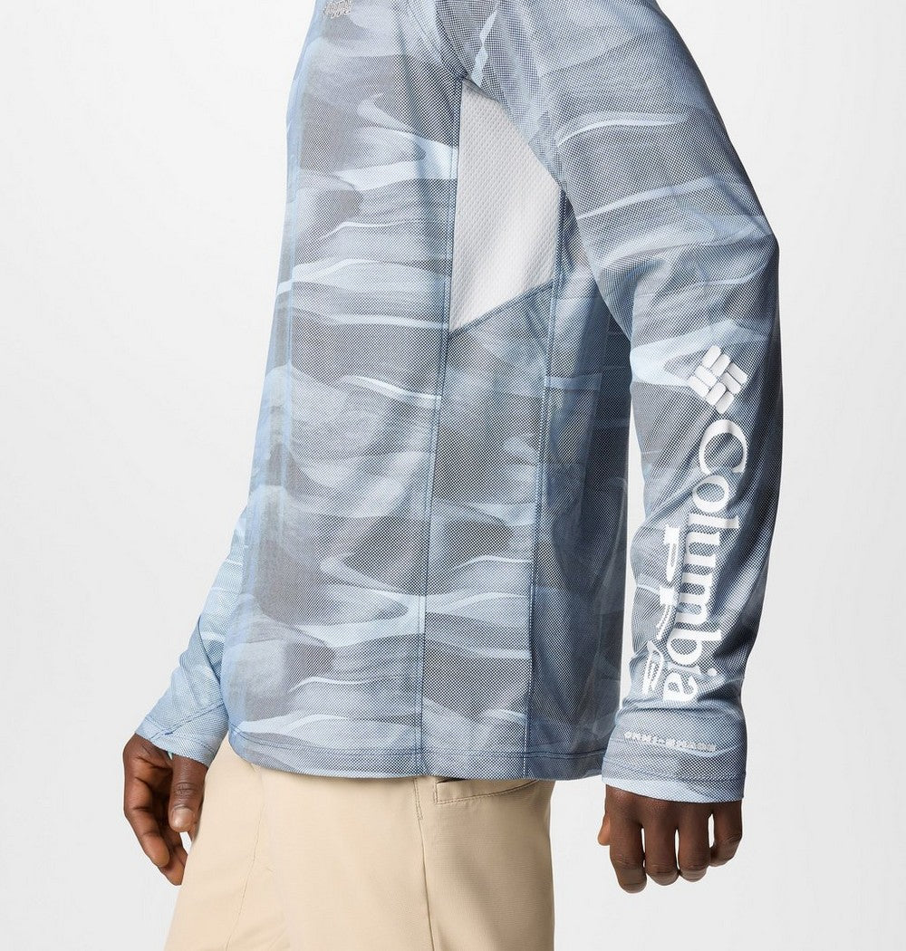 Men's UPF 50 Cooling Fishing Hoodie - Blue