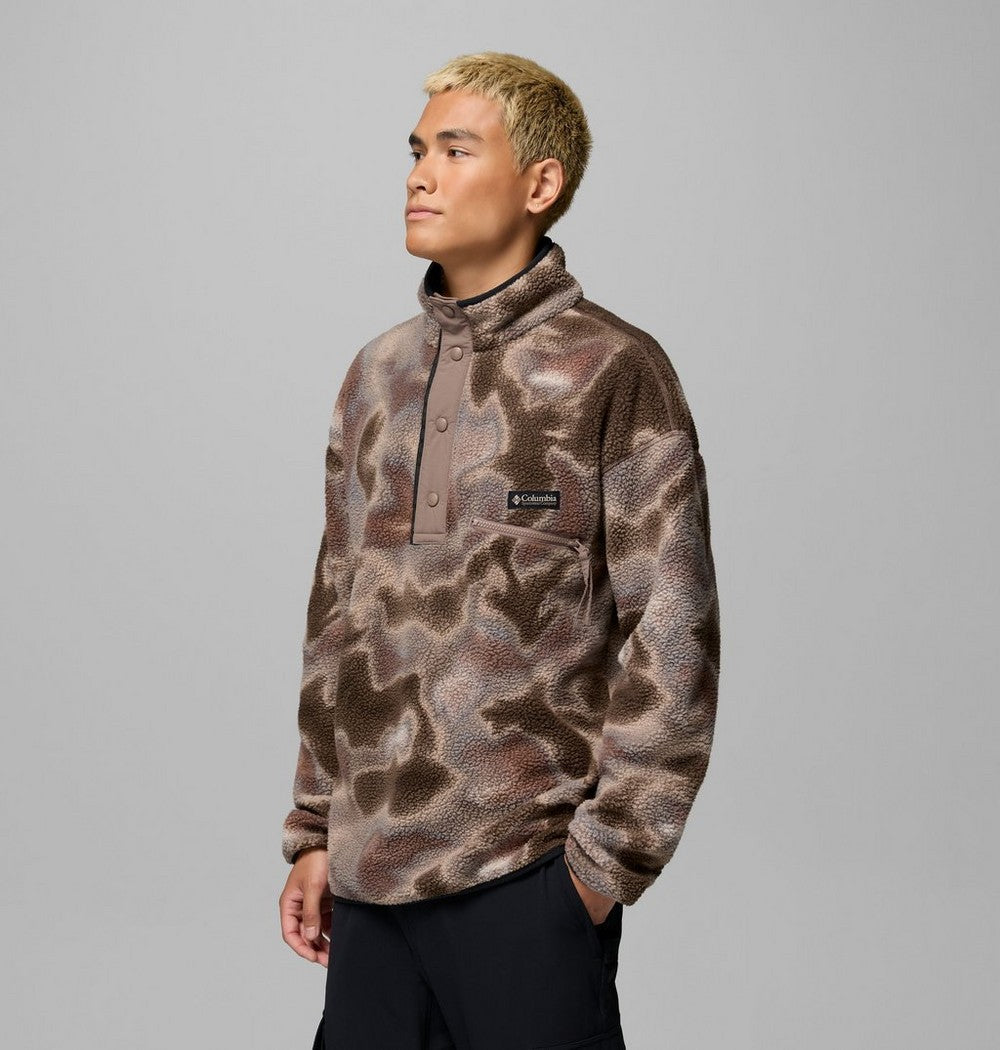 Men's Printed Half-Snap Fleece Pullover