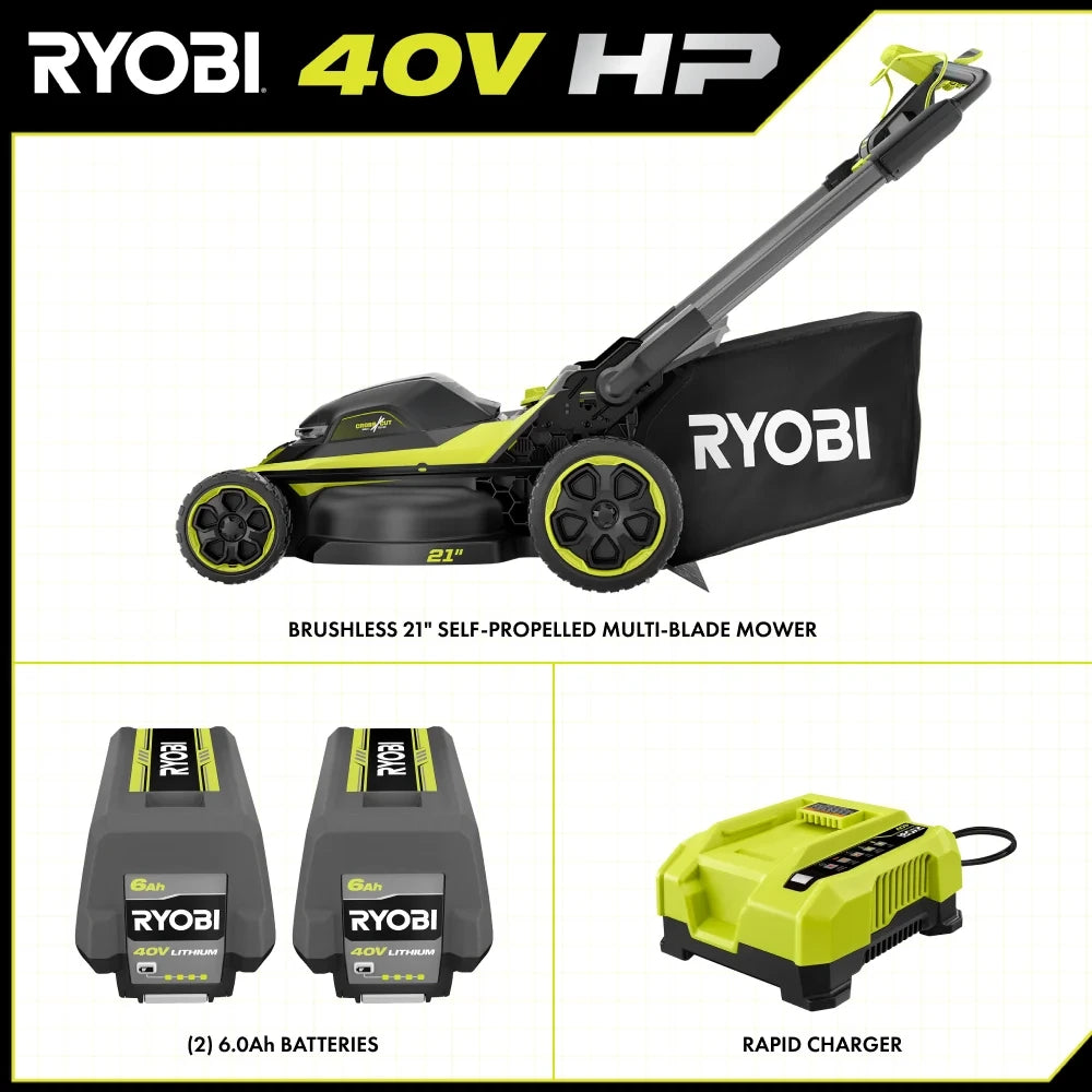 40V 21-Inch Self-Propelled Lawn Mower Kit