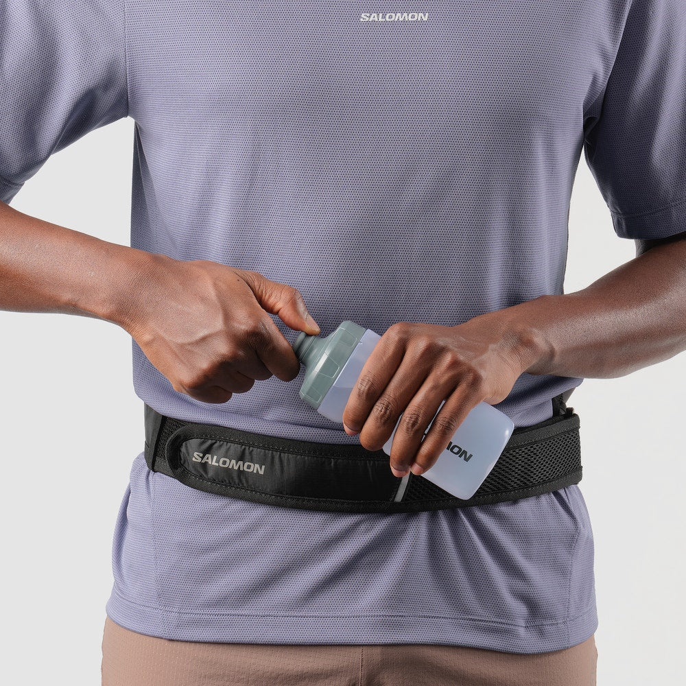 Hydration Waist Belt With Two Bottles - Black