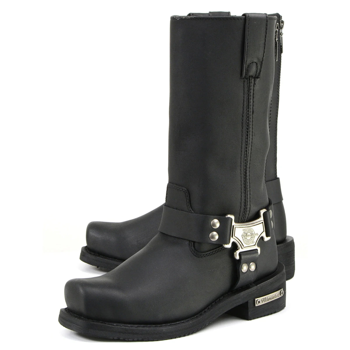 Men's Harness Motorcycle Boots - Black