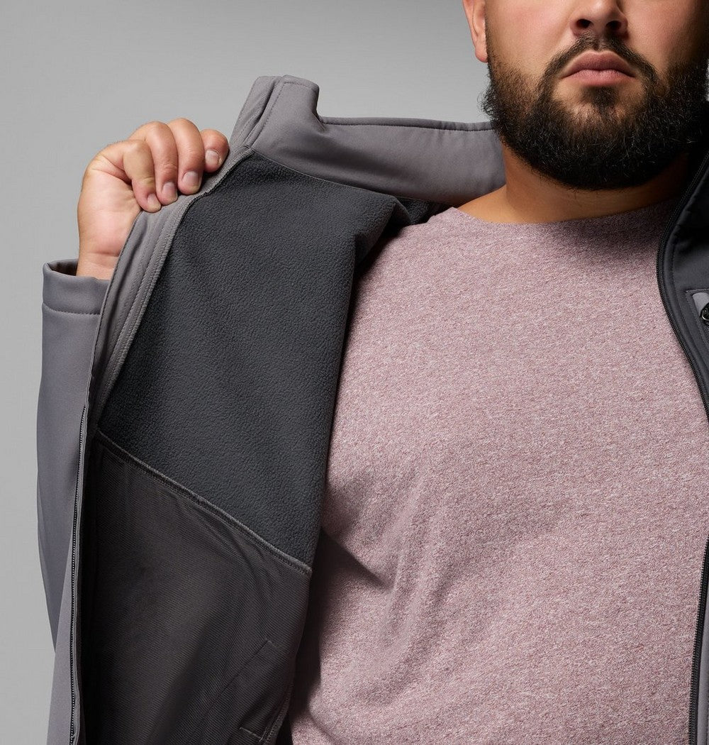 Men's Big Softshell Jacket - Grey