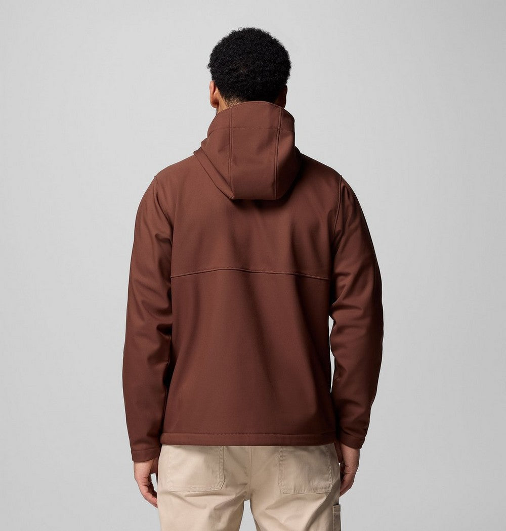 Men's Hooded Softshell Jacket - Brown