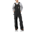 Men's Canvas Work Bib Overalls - Black