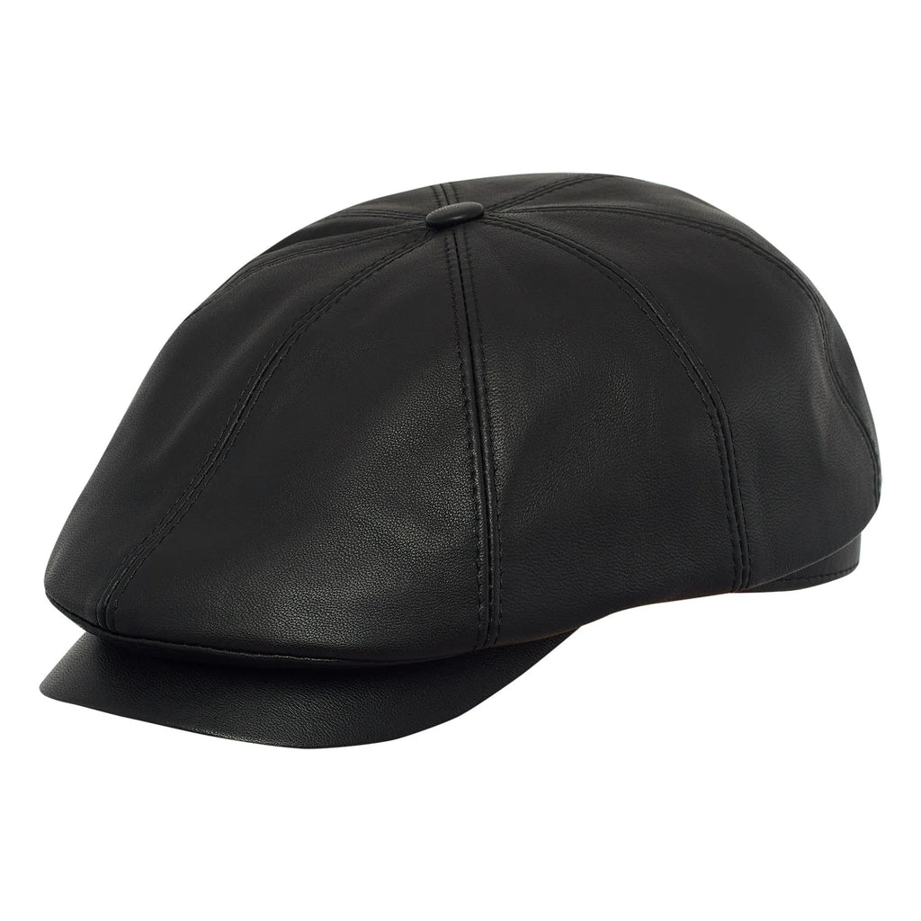 Birmingham Tony Leather 8 Panels Flat Ivy Cap