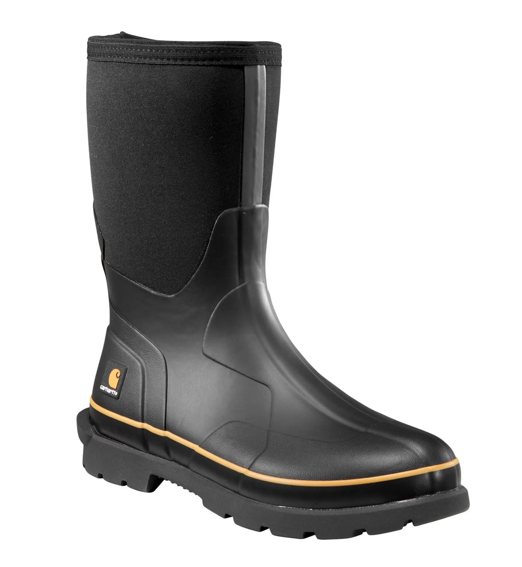 10-Inch Waterproof Rubber Work Boot - Black