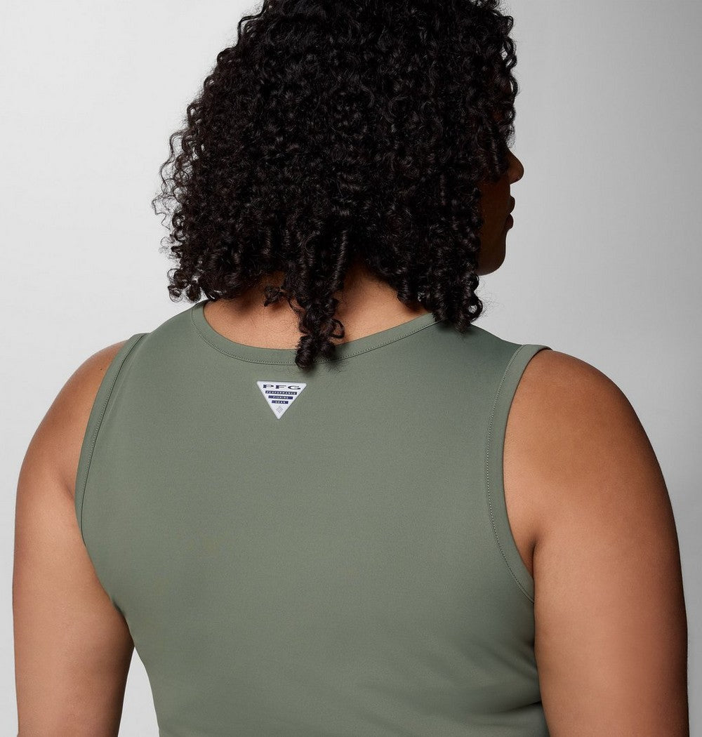 Women's Plus UPF 50 Tank Dress - Blue Print