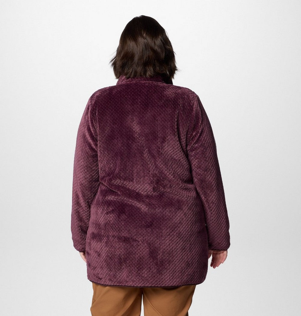 Women's Plus Long Full-Zip Fleece Jacket - Blue