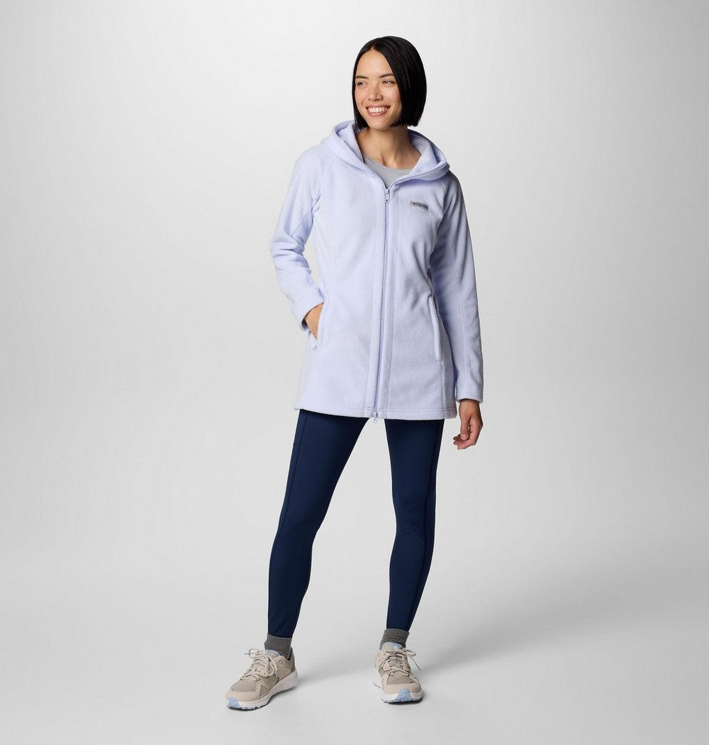 Women's Long Fleece Hoodie - Pink