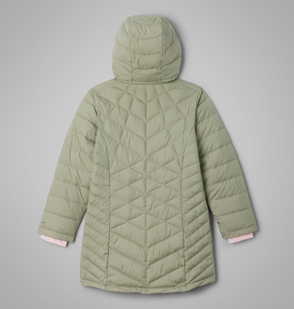 Girls' Long Insulated Hooded Jacket - Wine