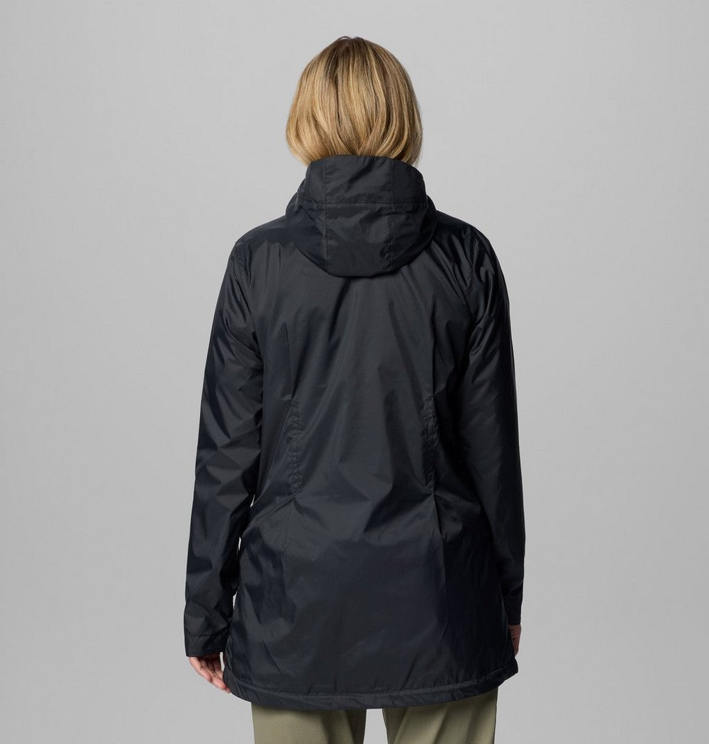 Women's Lined Long Rain Jacket - Blue