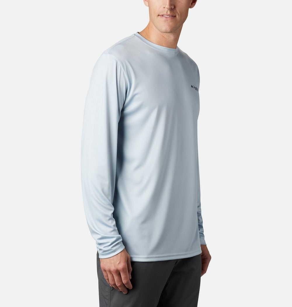 Men's Long Sleeve Fishing Shirt - Blue Navy