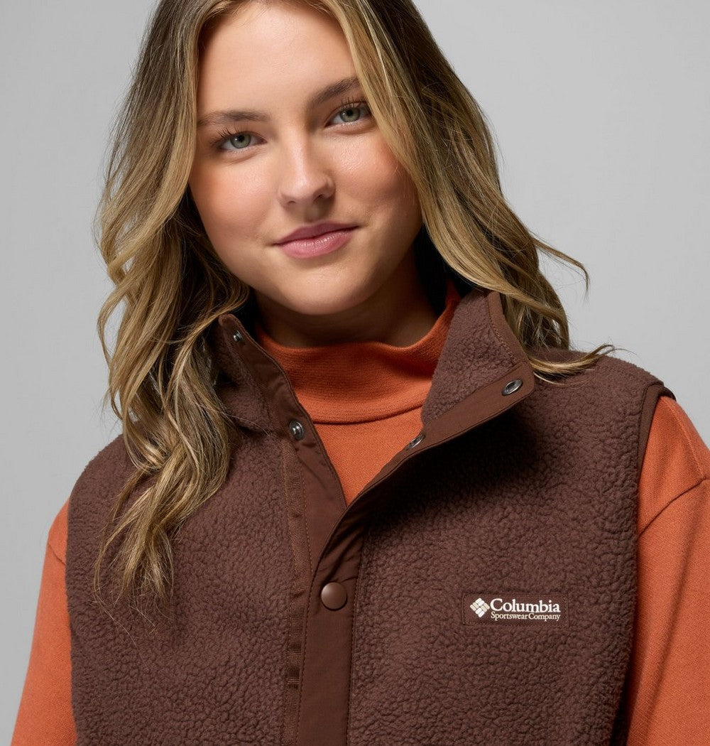 Women's Sherpa Fleece Vest - Black