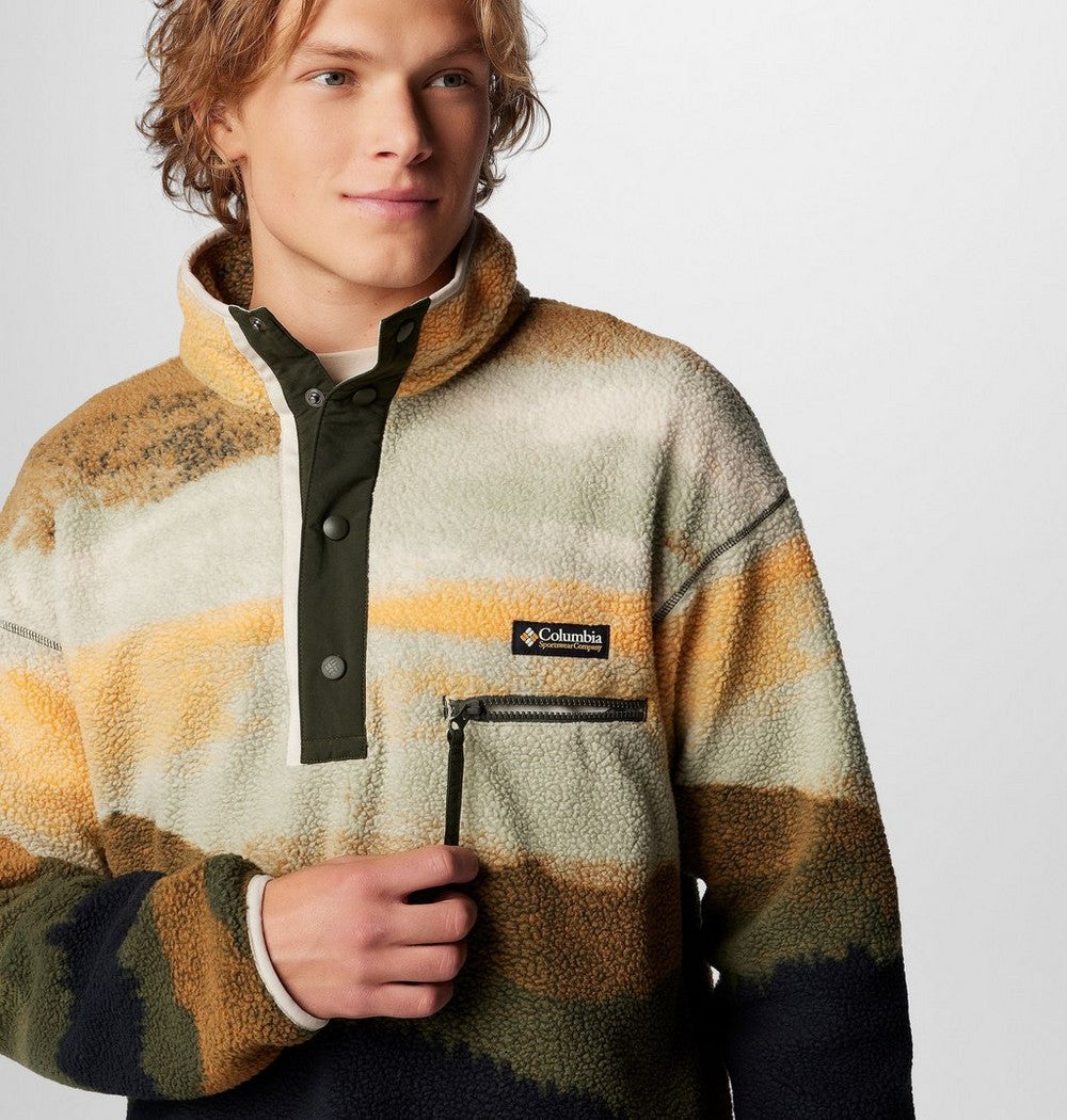 Men's Printed Half-Snap Fleece Pullover