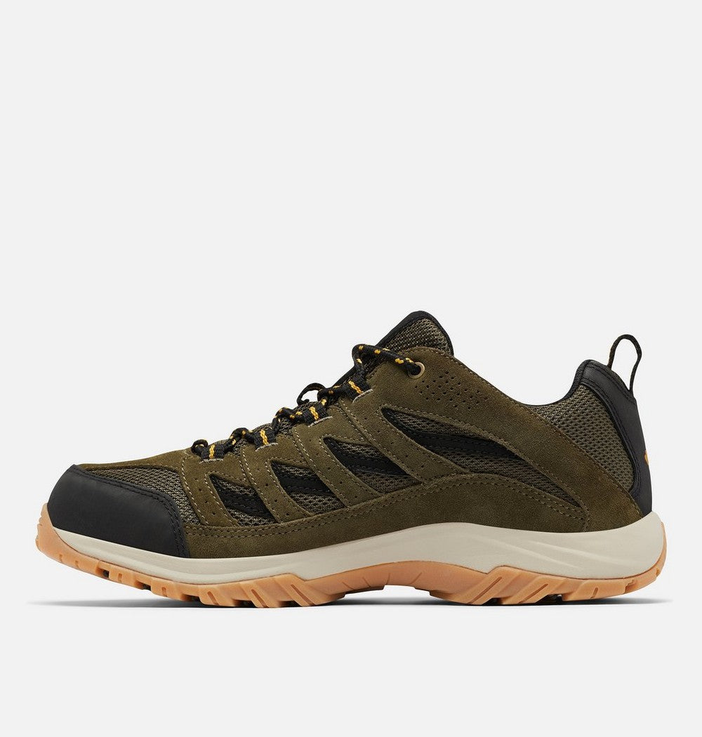 Men's Leather And Mesh Hiking Shoes - Gray