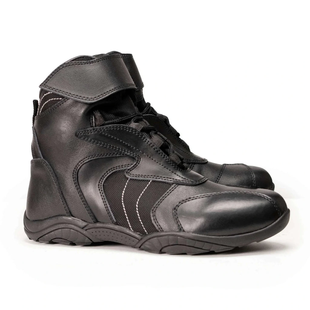 Men's Reinforced Motorcycle Boots - Black