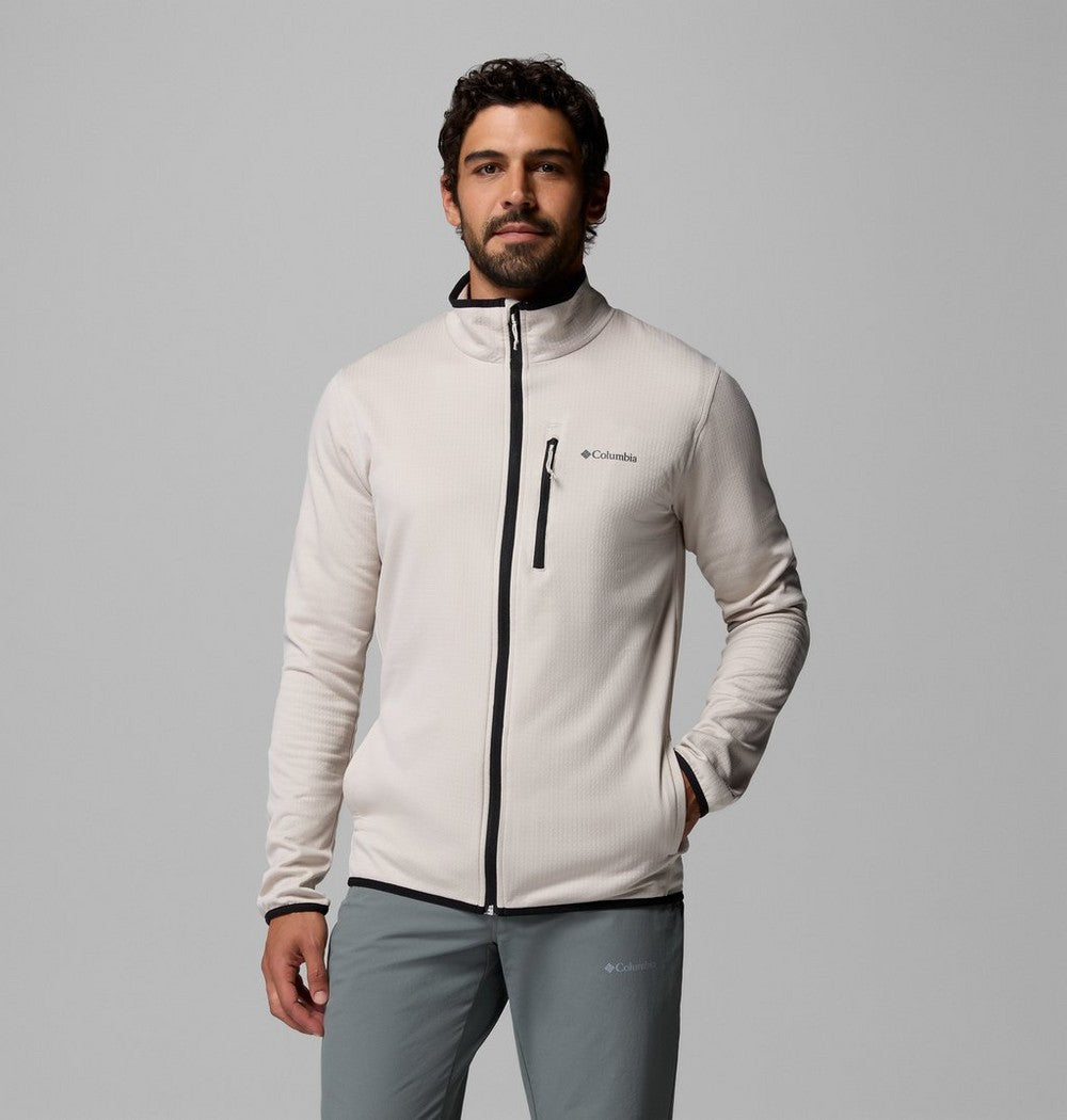Men's Tall Grid Fleece Full-Zip Jacket - Gray
