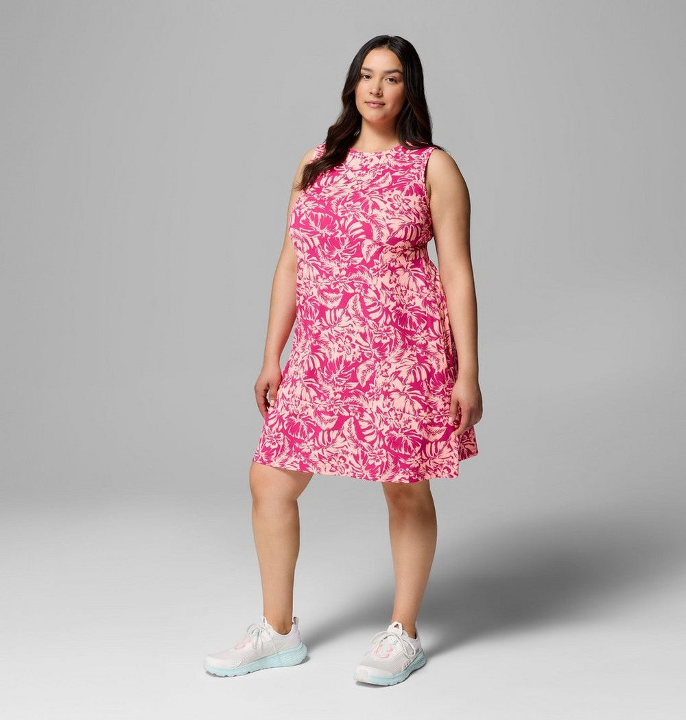 Women's Plus UPF 50 Tank Dress - Blue Print