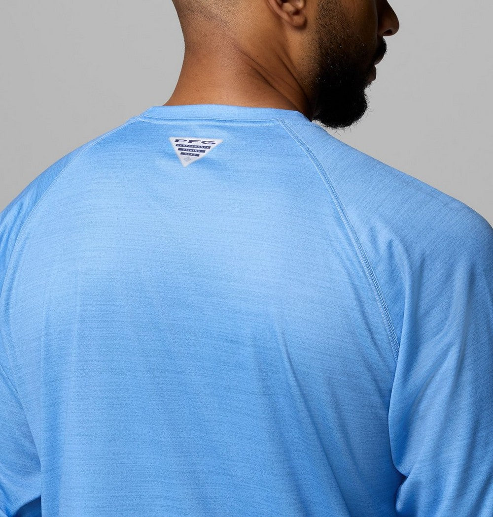 Men's Heather Long-Sleeve Team Logo Shirt - Light Blue
