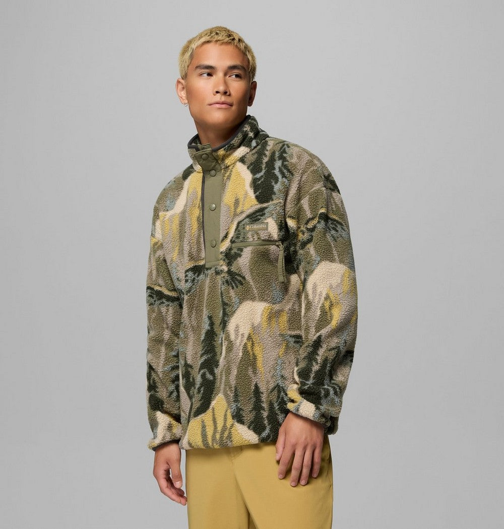 Men's Printed Half-Snap Fleece Pullover