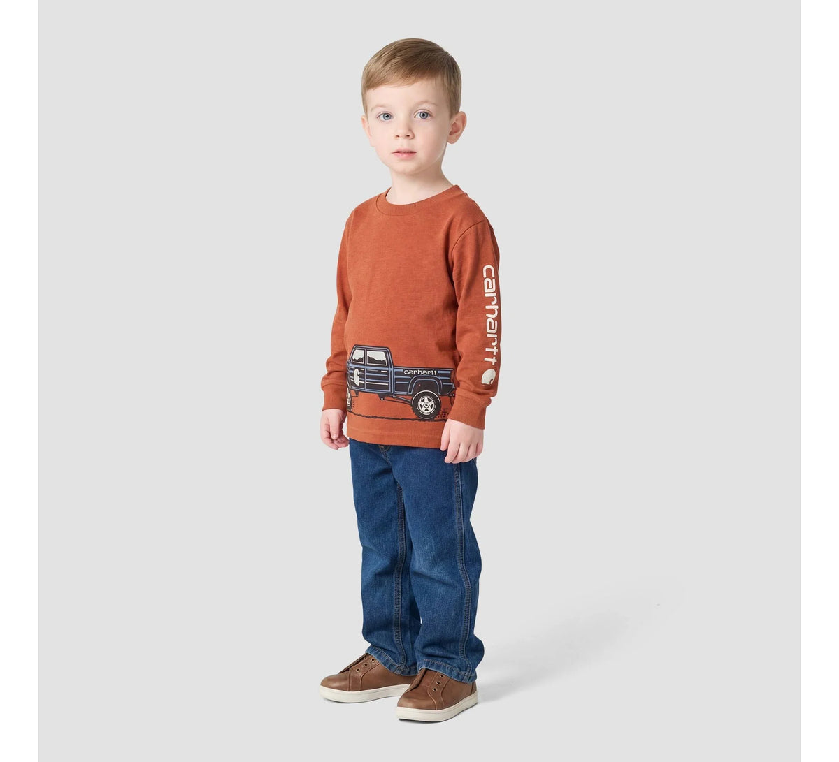 Toddler Boys' Long-Sleeve Tee & Denim Pants Set