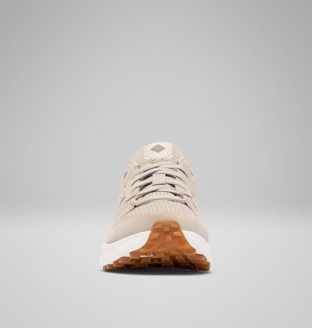 Women's Mesh And Suede Walking Shoe - Beige
