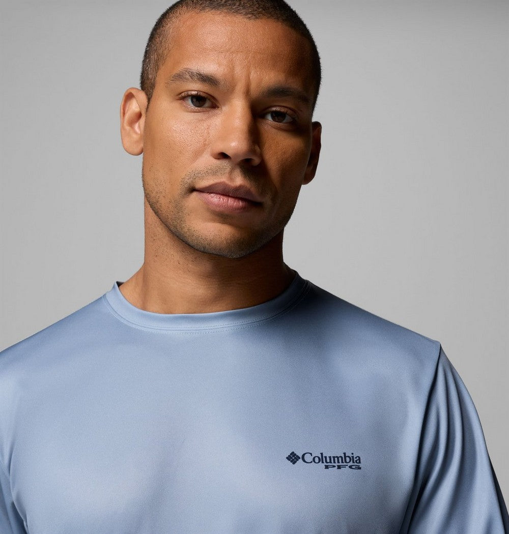 Men's Long Sleeve Fishing Shirt - Blue Navy