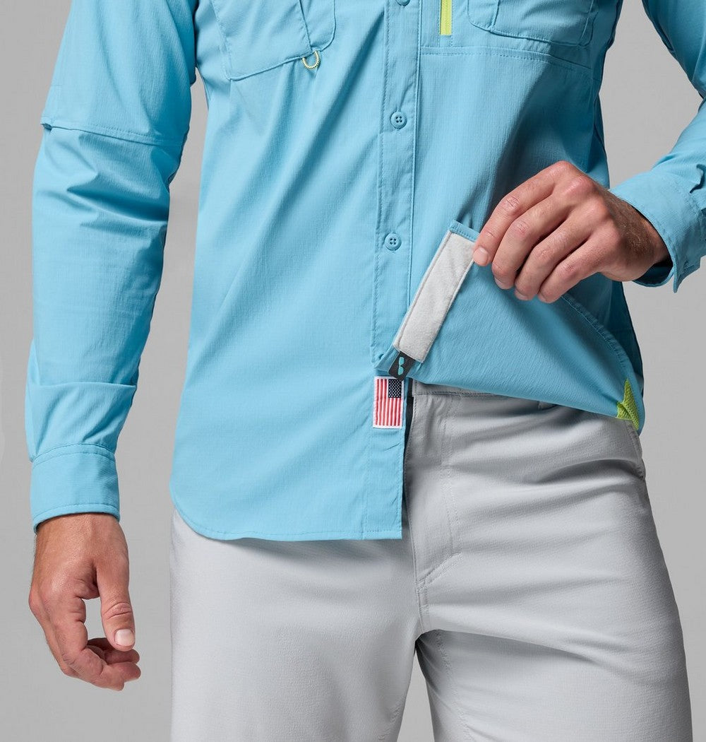 Men's UPF 50 Fishing Button-Up Shirt - Navy