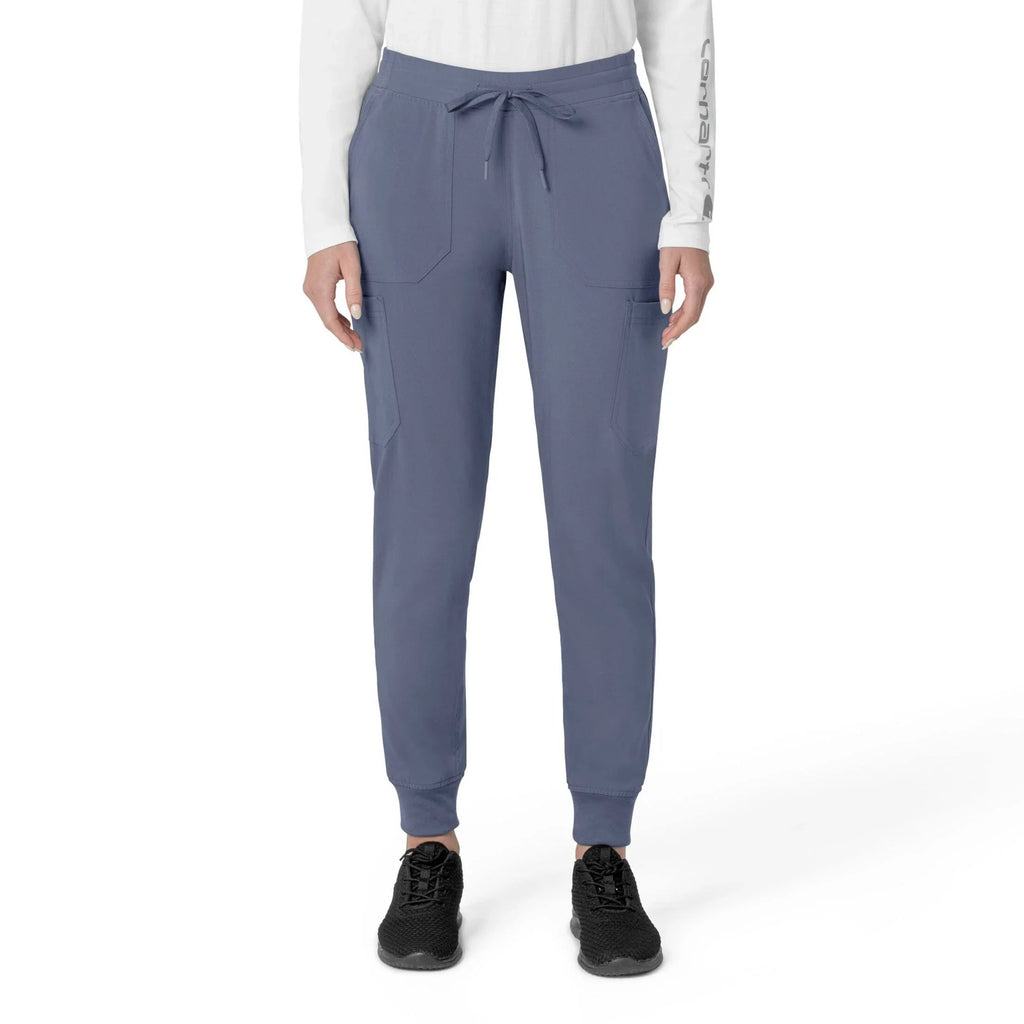 Women's Stretch Cargo Jogger Scrub Pants - Pink