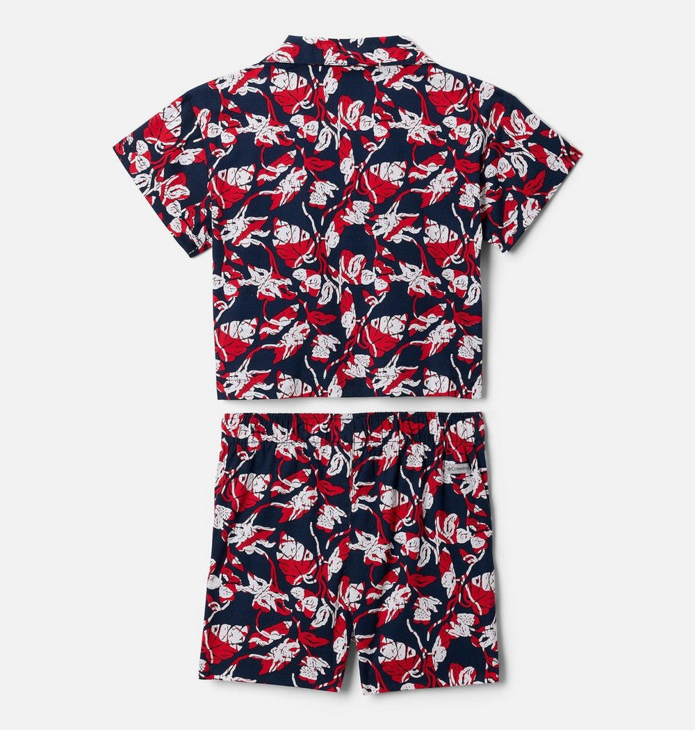 Toddler Printed Shirt And Shorts Set - Navy