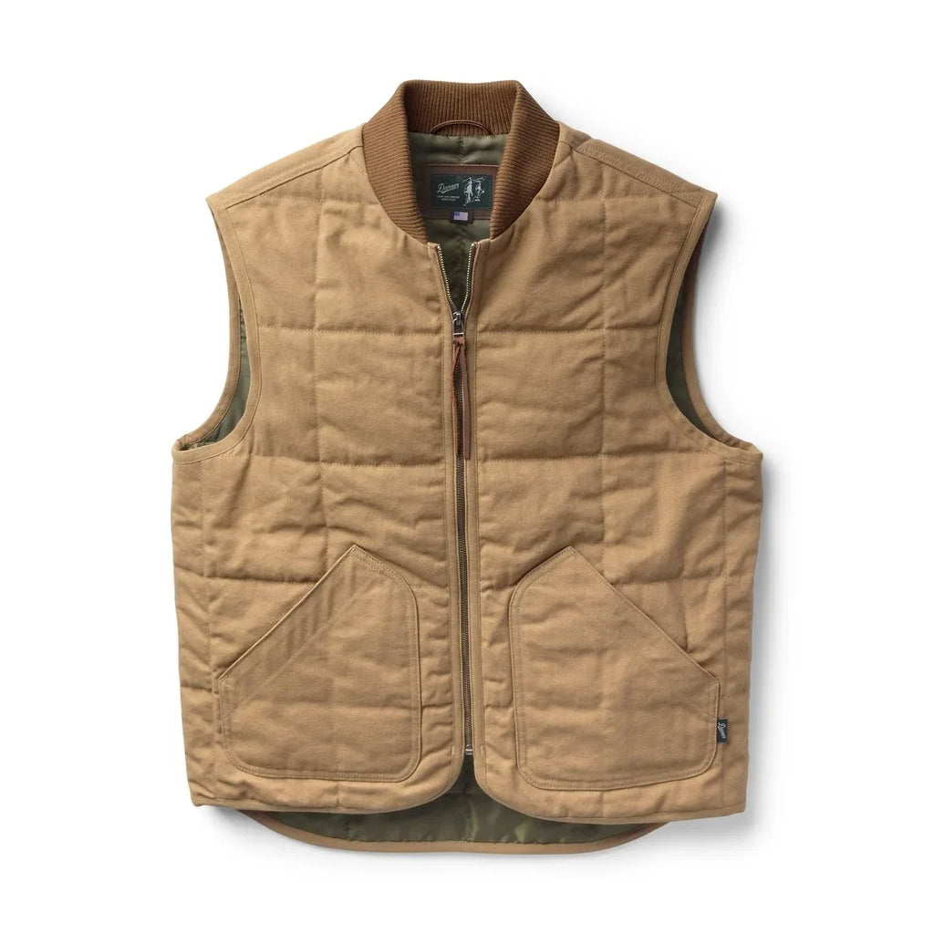 Insulated Duck Canvas Utility Vest - Khaki Olive