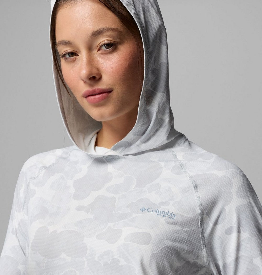 Women's UPF 50 Sun Hoodie - Blue Print