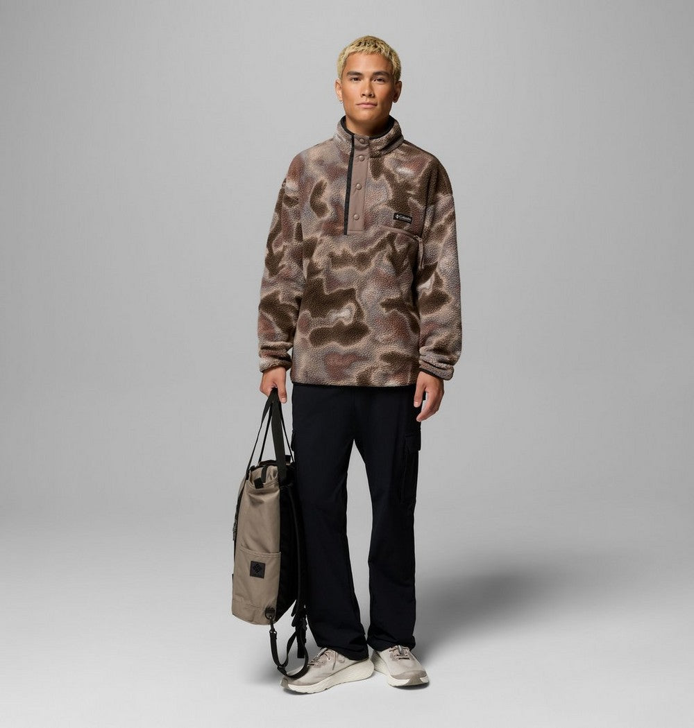 Men's Printed Half-Snap Fleece Pullover