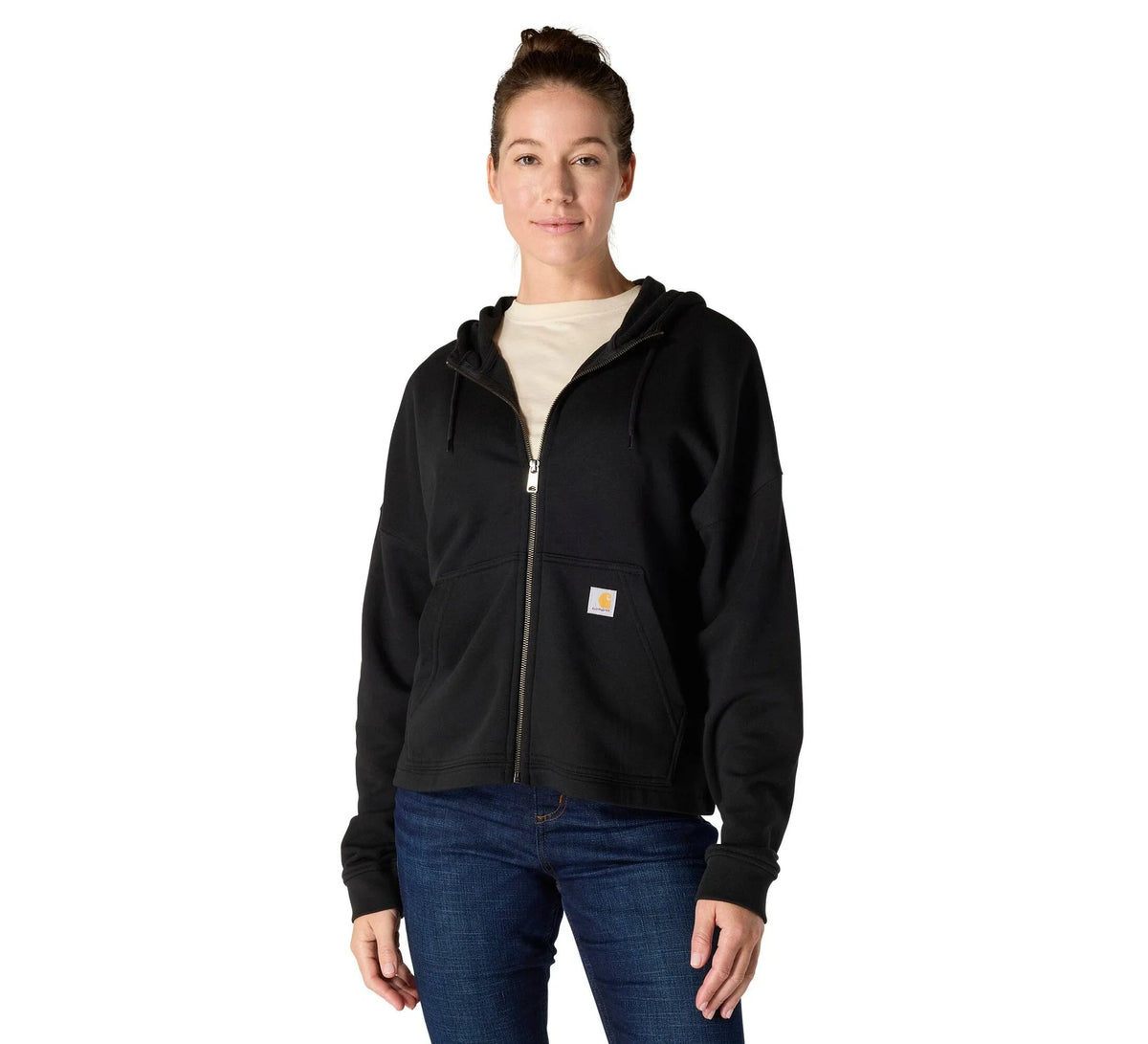 Women's Full-Zip Lyocell Blend Hooded Sweatshirt