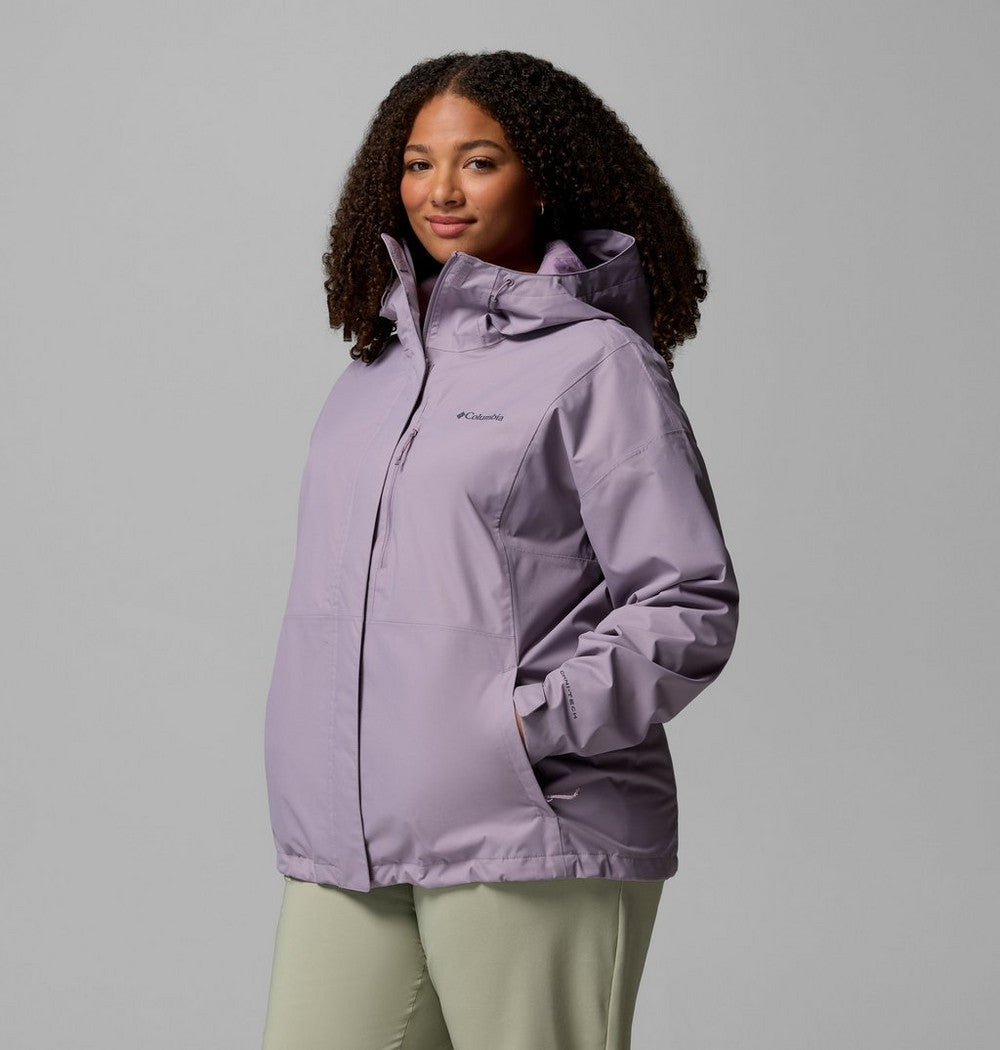 Women's Plus Size Waterproof Rain Jacket - Navy