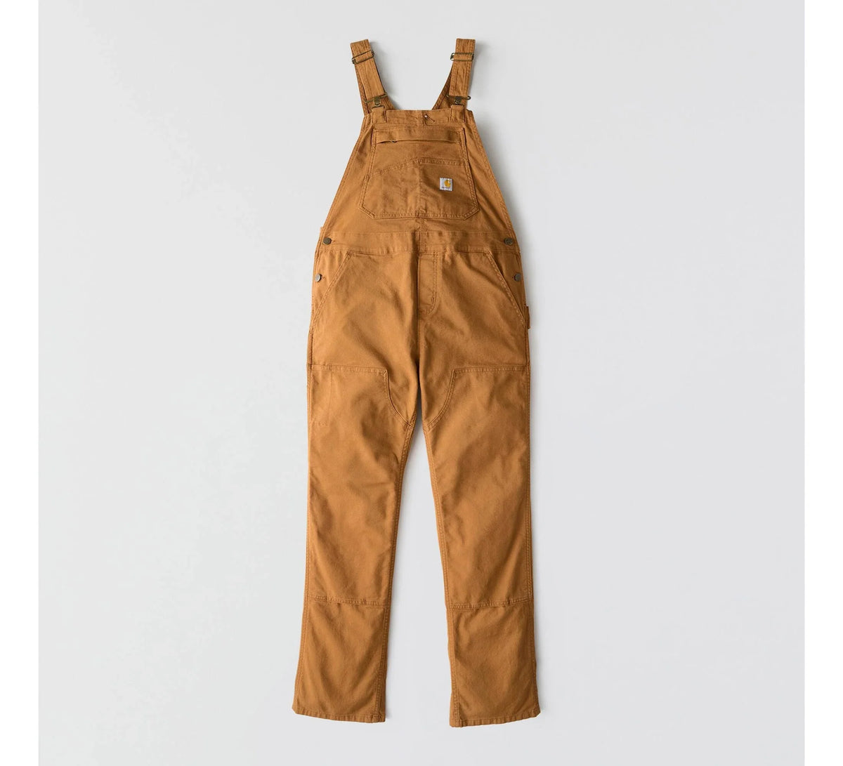 Women's Stretch Canvas Bib Overalls - Brown