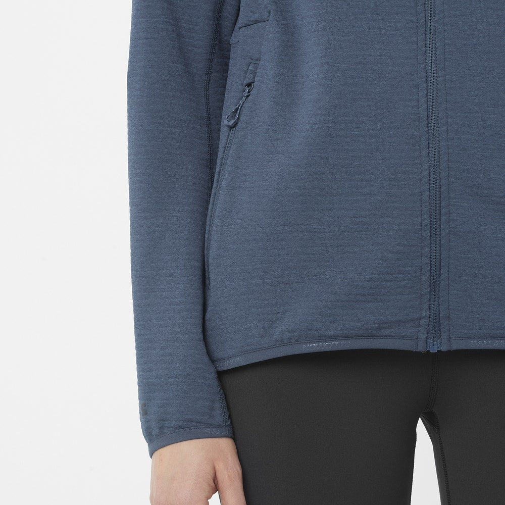 Women's Lightweight Full-Zip Fleece - White